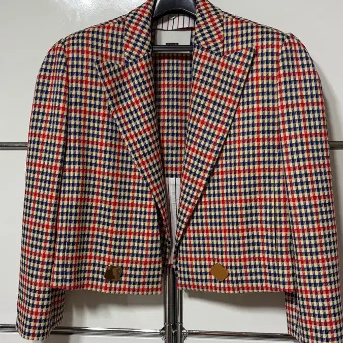 [BUNJANG] EENK Check Crop Jacket / 잉크(EENK) 자켓