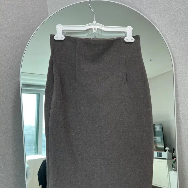 [BUNJANG] Renne Basic H-Line Skirt S Brown / 렌느 기본 H라인 스커트 S 브라운