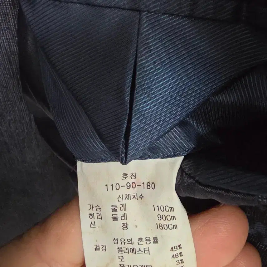 [BUNJANG] BASSO Homme Navy Gray Suit Jacket / 바쏘옴므 남성 정장 자켓 네이비그레이