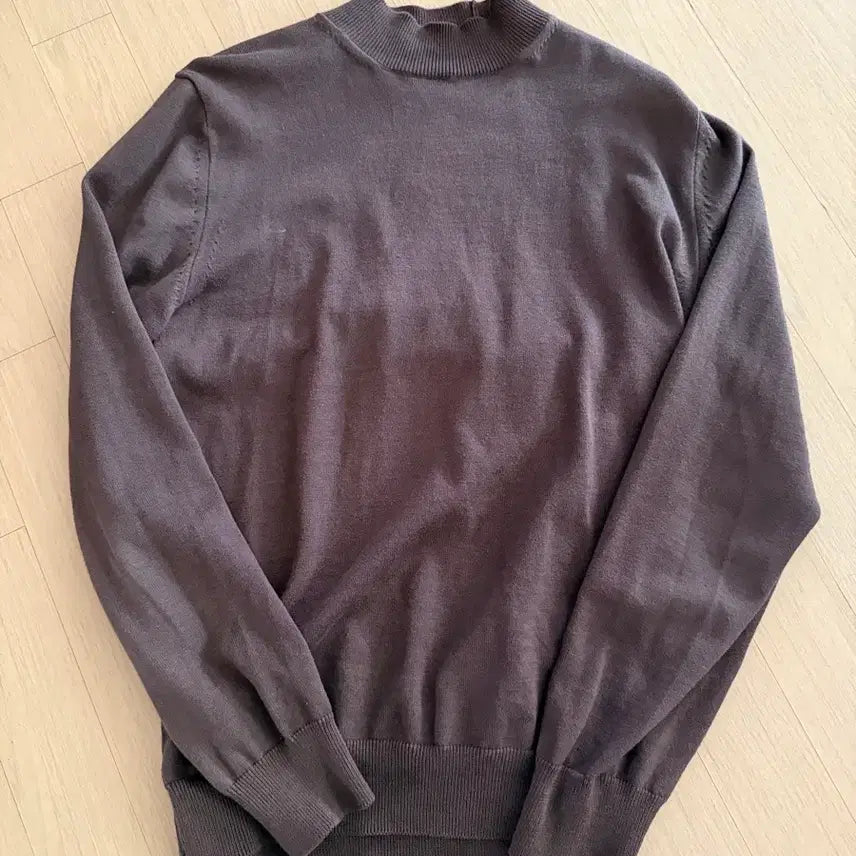 [BUNJANG] Manner &amp; Dapper Cotton Mock Neck Knit Brown / 매너앤대퍼 코튼 모크넥 니트 브라운 103