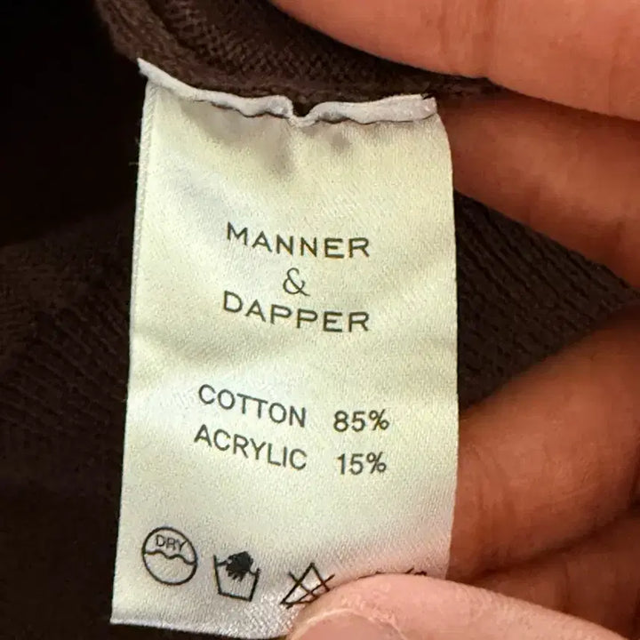[BUNJANG] Manner &amp; Dapper Cotton Mock Neck Knit Brown / 매너앤대퍼 코튼 모크넥 니트 브라운 103