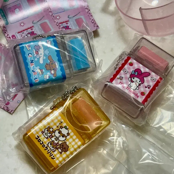 [BUNJANG] Sanrio Roller Eraser Keychain Gacha / 산리오 롤러 지우개 키링 가챠(쿠리링, 마이멜로디, 시나모롤)
