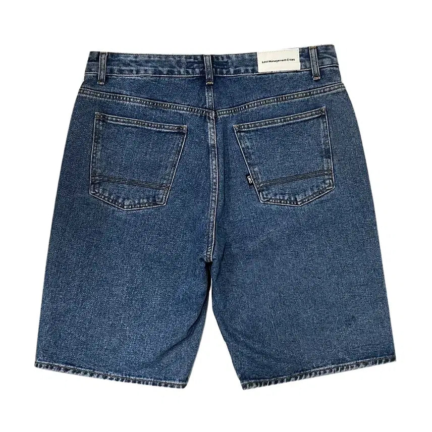 [BUNJANG] LMC Embroidered Logo Denim Shorts / LMC 엘엠씨 자수 로고 데님 쇼츠 팬츠 반바지 L