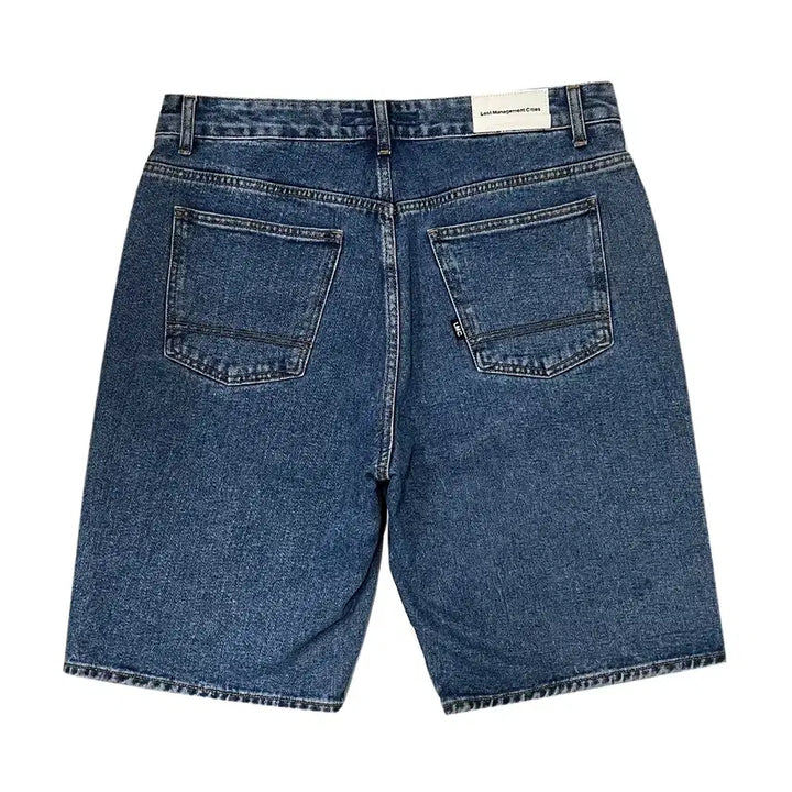 [BUNJANG] LMC Embroidered Logo Denim Shorts / LMC 엘엠씨 자수 로고 데님 쇼츠 팬츠 반바지 L