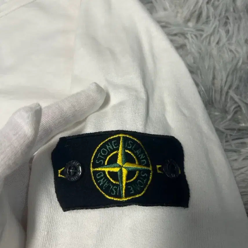 [BUNJANG] Stone Island Sweatshirt White (M) / [M size] 스톤아일랜드 맨투맨 화이트