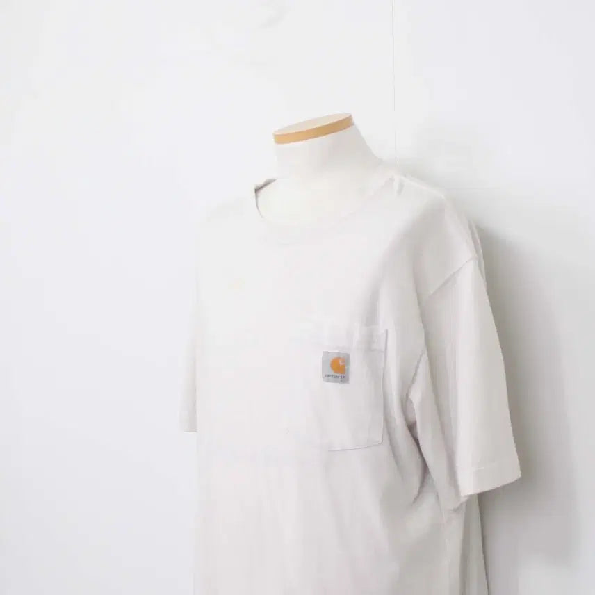[SOLD OUT] [정품] 칼하트 남성 라운드 반팔 티셔츠 화이트 루즈핏 M 정인샵
