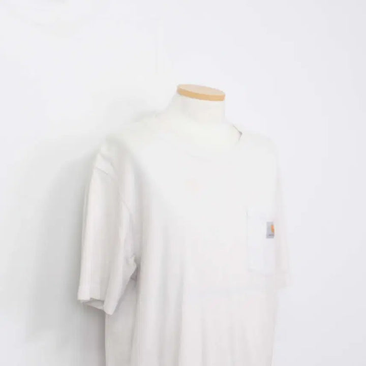 [SOLD OUT] [정품] 칼하트 남성 라운드 반팔 티셔츠 화이트 루즈핏 M 정인샵