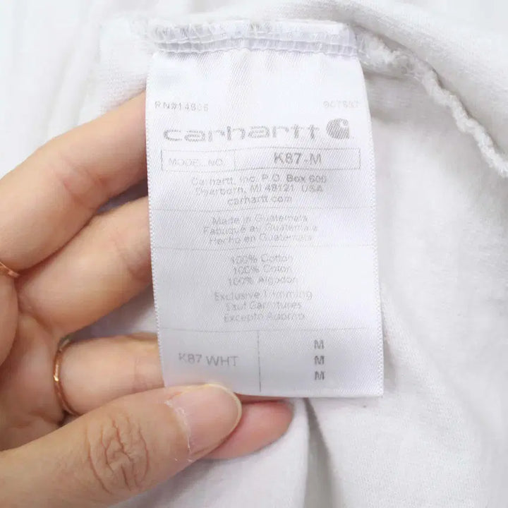 [SOLD OUT] [정품] 칼하트 남성 라운드 반팔 티셔츠 화이트 루즈핏 M 정인샵
