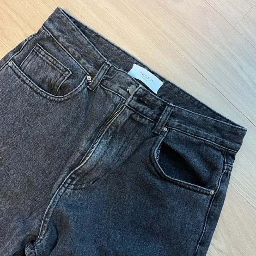 [BUNJANG] Shop M Dark Gray Denim Pants / 샵엠 라 데님 다크그레이 s