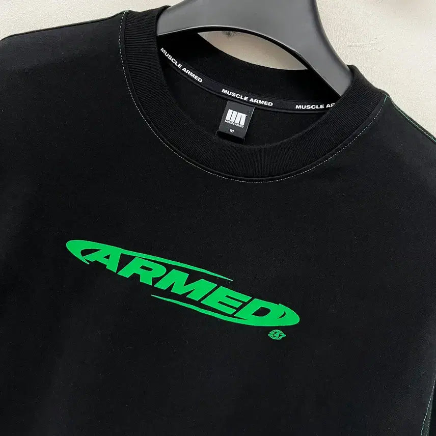 [BUNJANG] Muscle Armed Stitch Oversized T-shirt M / 머슬암드 스티치 오버핏 반팔티 M
