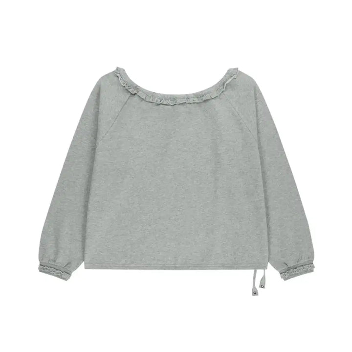 [BUNJANG] Koiseiyo Drawstring Long Sleeve Melange Gray / [2] 코이세이오 드로우 스트링 롱슬리브 멜란지그레이