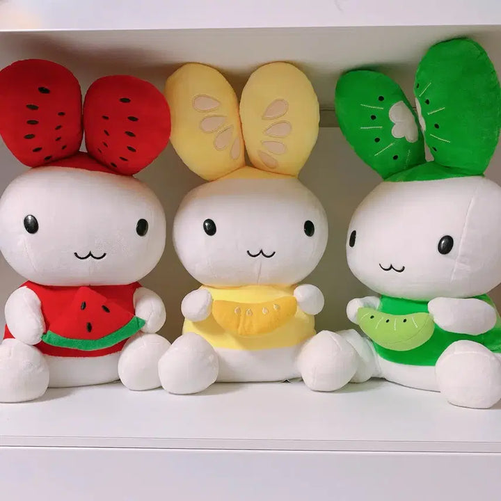 [BUNJANG] Fruit Rabbit Watermelon/Lemon/Kiwi Bundle Set / 후르츠래빗 과일 토끼 인형 (수박/레몬/키위) 일괄 세트!!