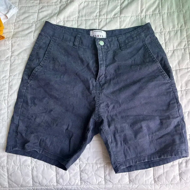 [BUNJANG] Navy Camouflage Pattern Shorts / 네이비 카모패턴 반바지