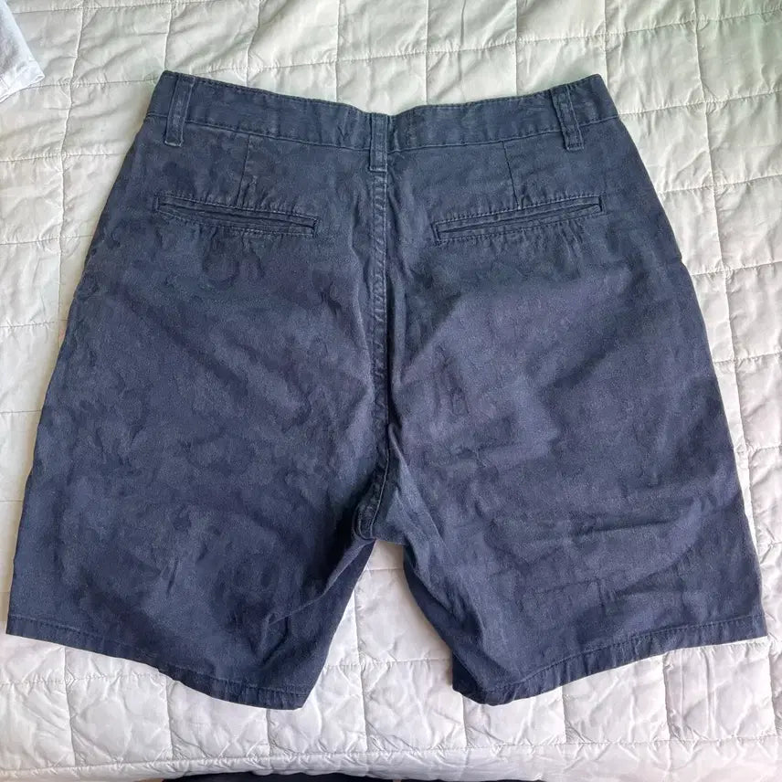[BUNJANG] Navy Camouflage Pattern Shorts / 네이비 카모패턴 반바지