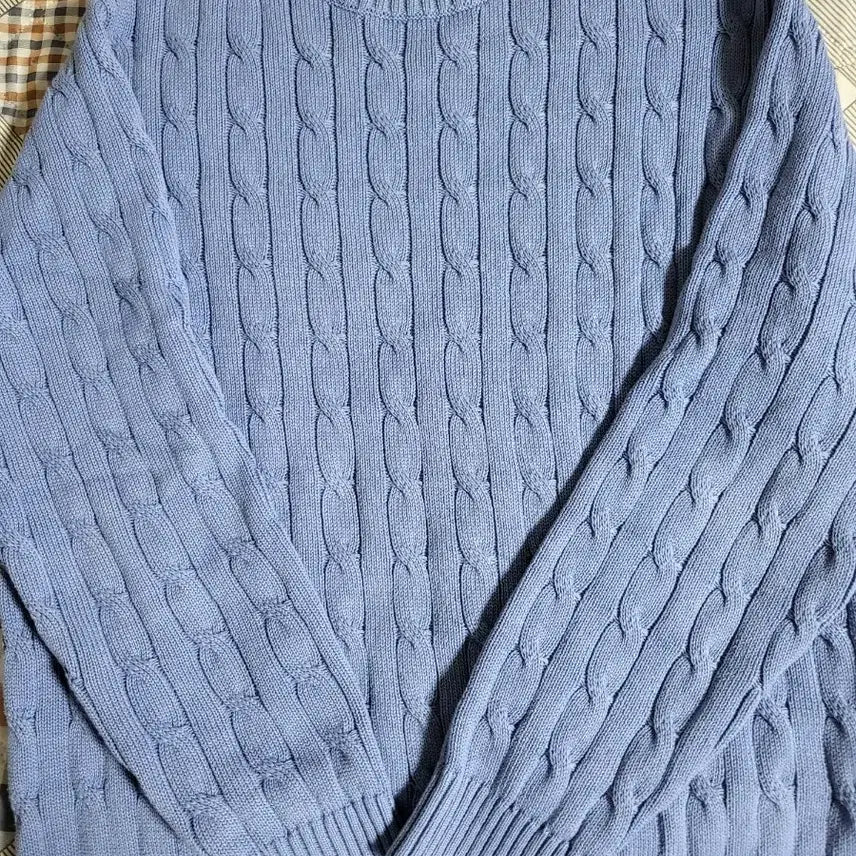 [BUNJANG] BLANK ROOM Cable Knit Sweater - Blue / BLANK ROOM 꽈배기 니트 블루
