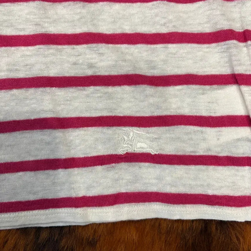 [BUNJANG] Burberry Stripe See-Through T-Shirt / 버버리 스트라이프 시스루 티셔츠
