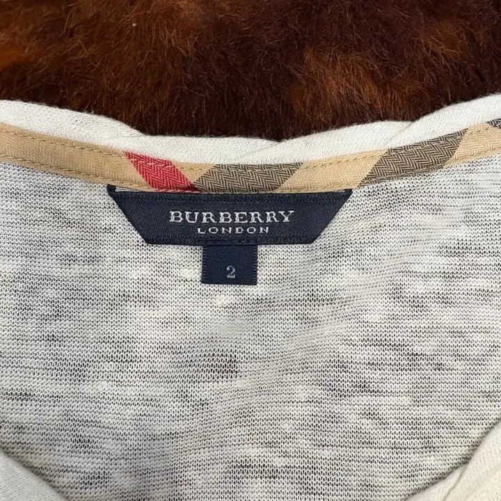 [BUNJANG] Burberry Stripe See-Through T-Shirt / 버버리 스트라이프 시스루 티셔츠