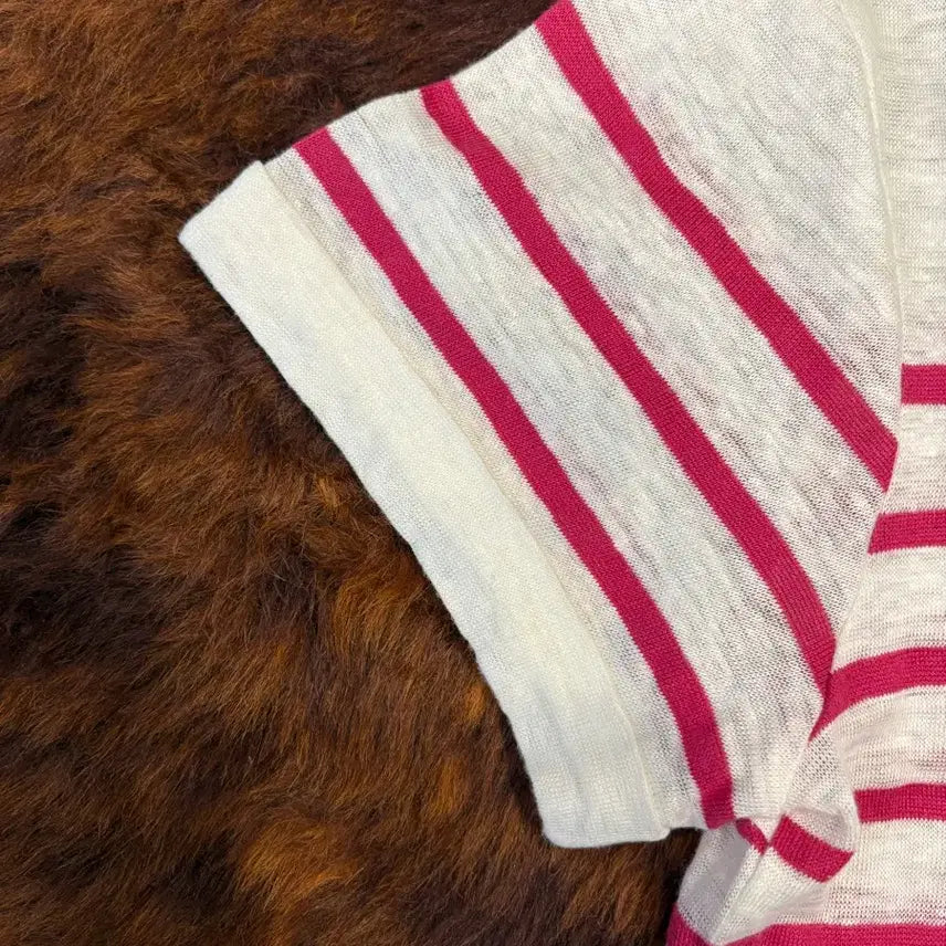 [BUNJANG] Burberry Stripe See-Through T-Shirt / 버버리 스트라이프 시스루 티셔츠