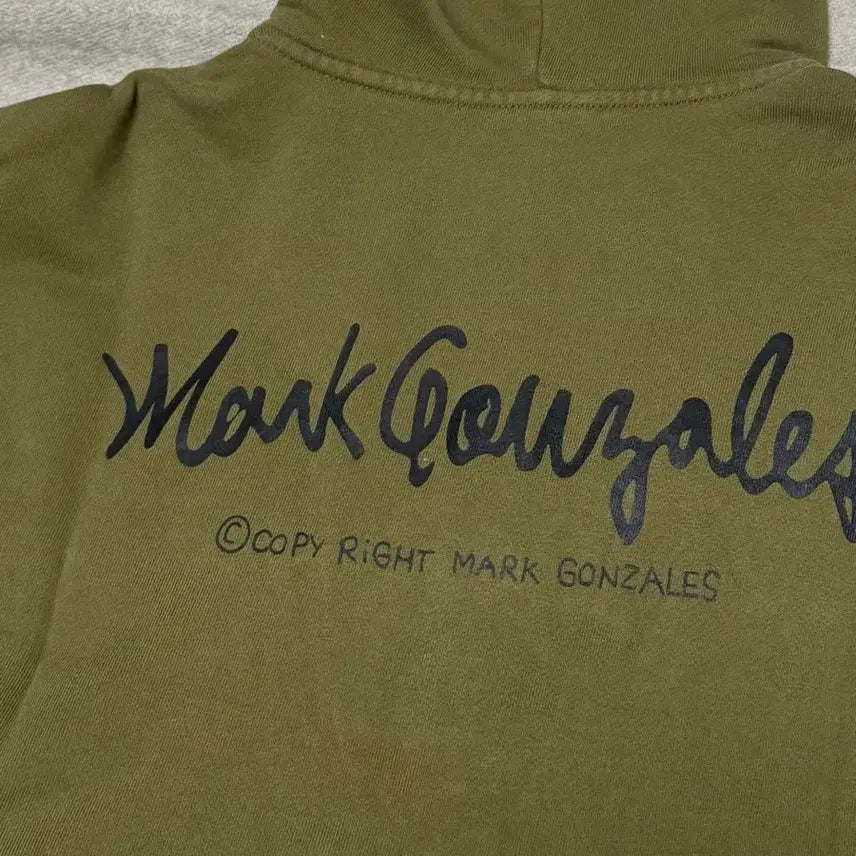 [BUNJANG] Mark Gonzales Khaki Hooded Zip-Up Jacket S / 마크곤잘레스 후드집업 카키 s