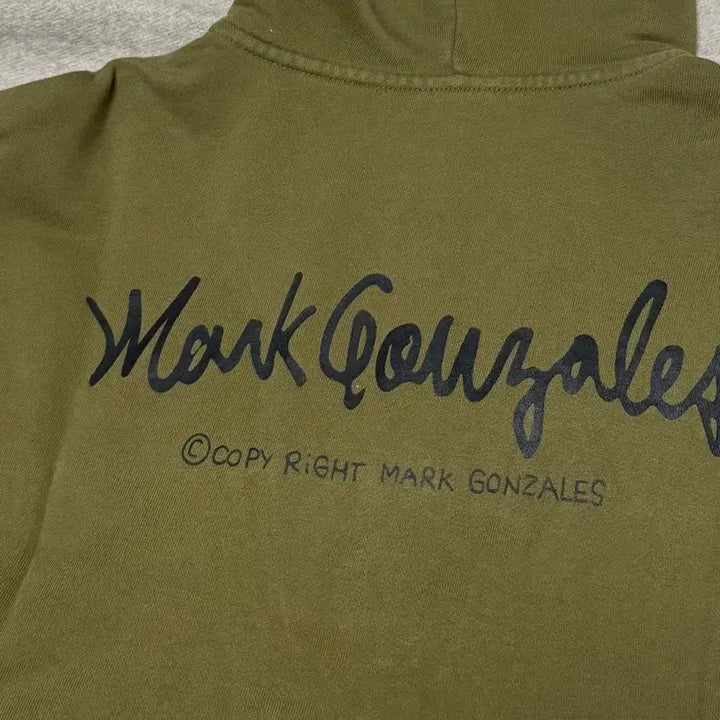 [BUNJANG] Mark Gonzales Khaki Hooded Zip-Up Jacket S / 마크곤잘레스 후드집업 카키 s