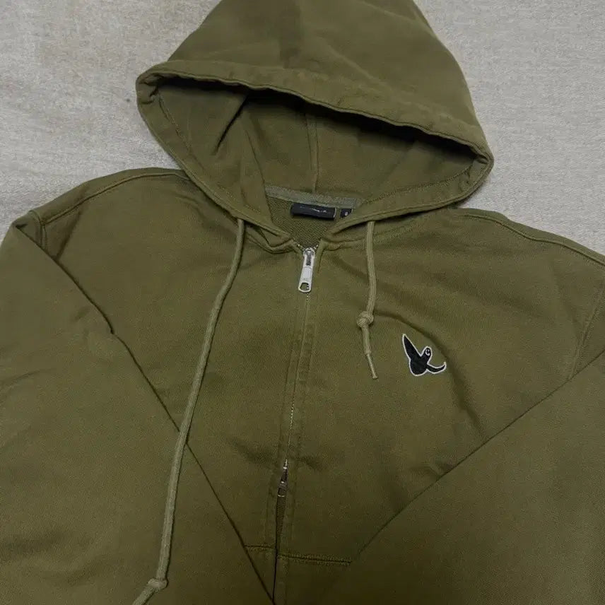 [BUNJANG] Mark Gonzales Khaki Hooded Zip-Up Jacket S / 마크곤잘레스 후드집업 카키 s
