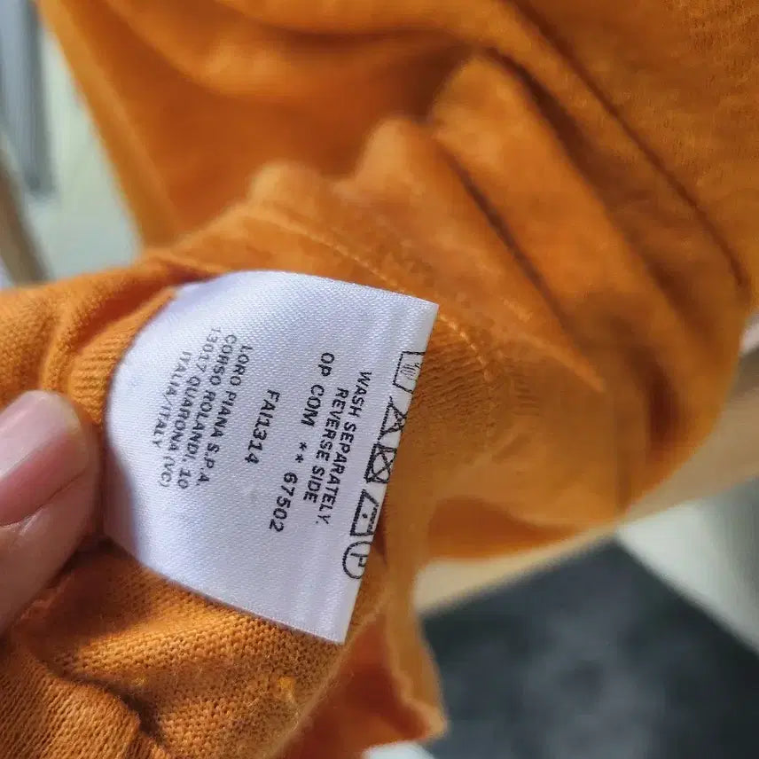[BUNJANG] Loro Piana Orange Linen Polo Shirt / 로로피아나 오렌지 반팔린넨  폴로셔츠