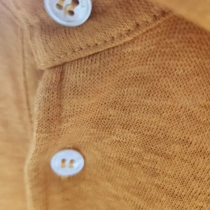 [BUNJANG] Loro Piana Orange Linen Polo Shirt / 로로피아나 오렌지 반팔린넨  폴로셔츠