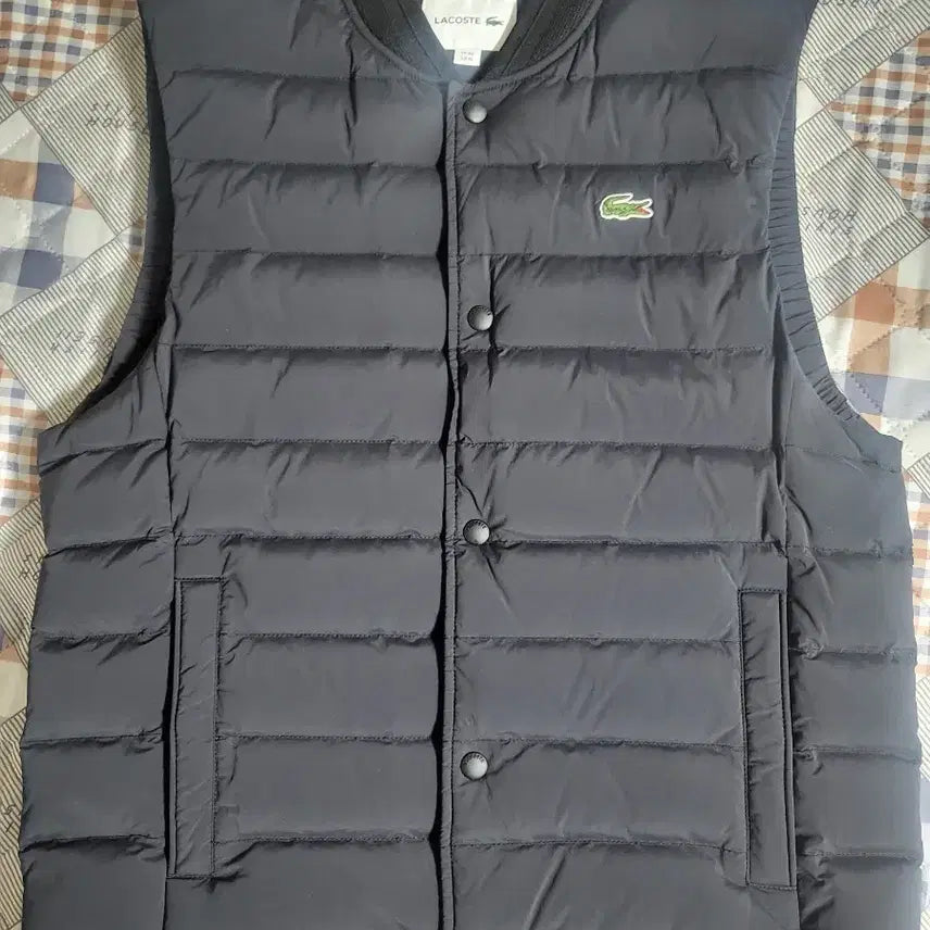 [BUNJANG] Lacoste Padded Vest Black M / 라코스테 패딩 조끼 블랙 M