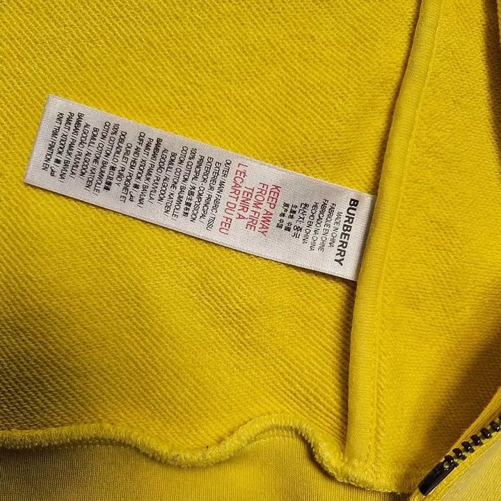 [BUNJANG] Burberry Yellow Check Hooded Zip-up Jacket / 버버리 옐로우 체크 후드 집업