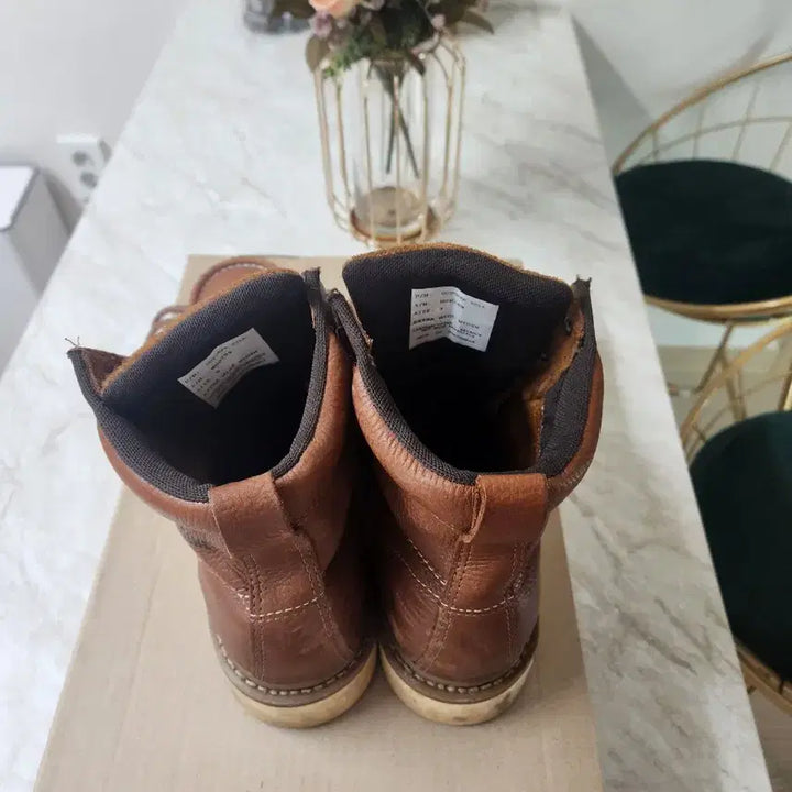 [BUNJANG] Wolverine Brown Leather Lace-up Boots / 울버린 브라운 레더 워커 부츠