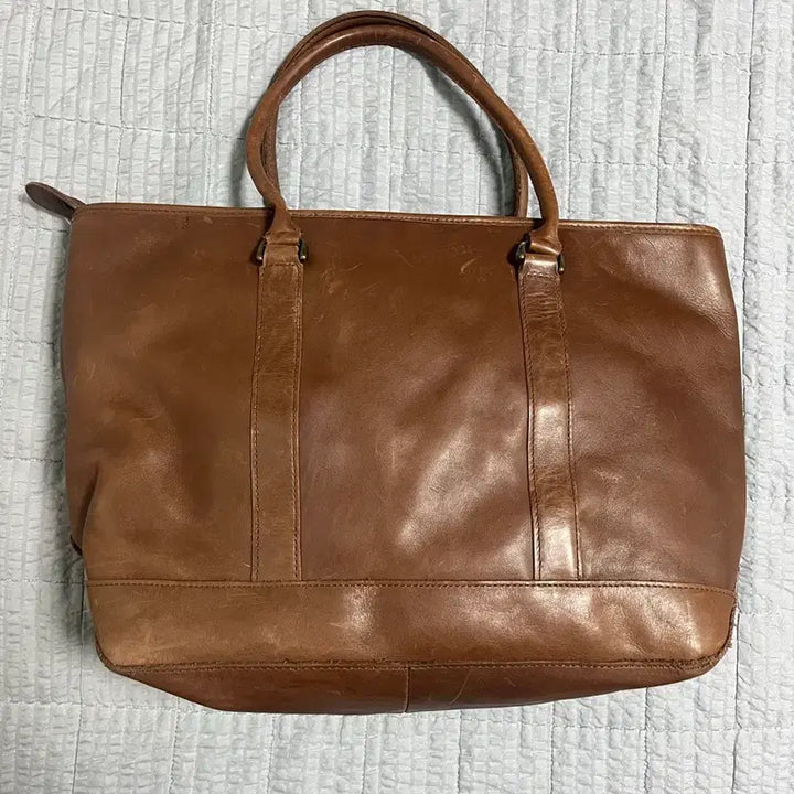 [BUNJANG] L.L.Bean Brown Leather Tote Bag OS / [OS] L.L.BEAN 엘엘빈 브라운 레더 토트백