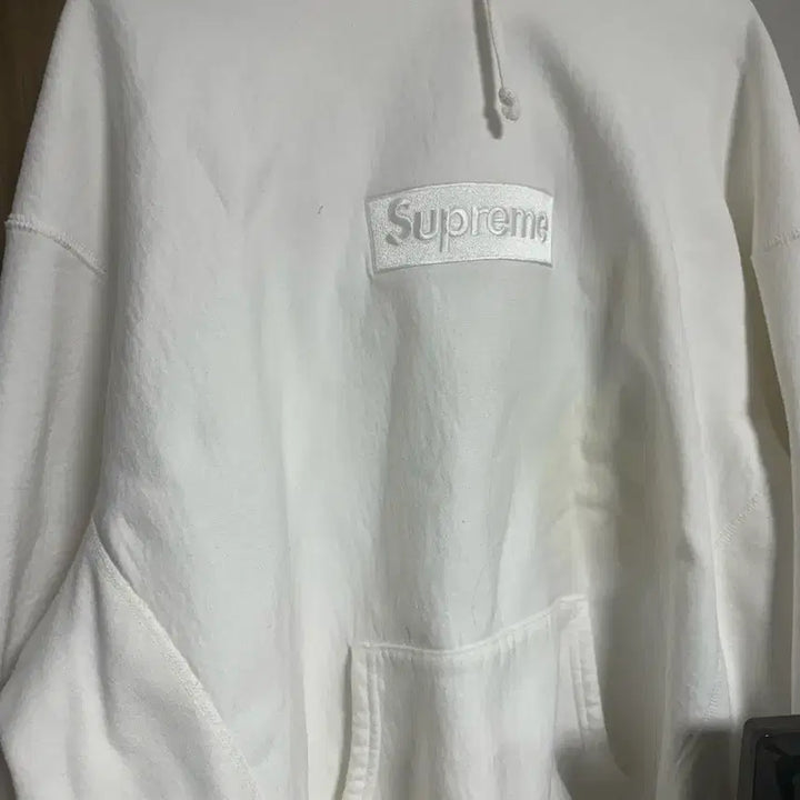 [SOLD OUT] 슈프림 박스 로고 후드 화이트 XL