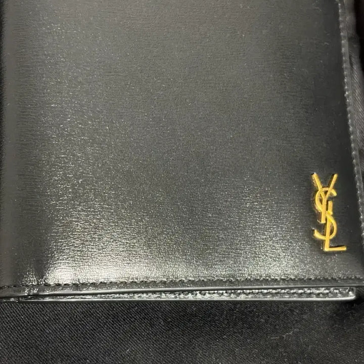 [BUNJANG] Saint Laurent YSL Logo Black Bifold Wallet / 생로랑 블랙 반지갑 YSL 로고