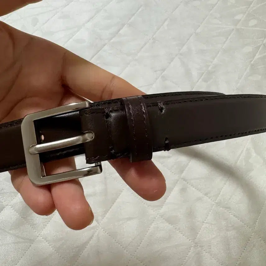[BUNJANG] Lookast Harry Wide Cowhide Leather Belt Dark Brown / 룩캐스트 헤리 와이드 소가죽 레더벨트 다크브라운
