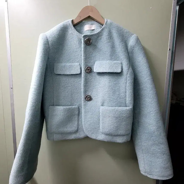 [SOLD OUT] 지고트 JJ JIGOTT 하늘색 트위드 크롭 자켓(2만원 내림!)