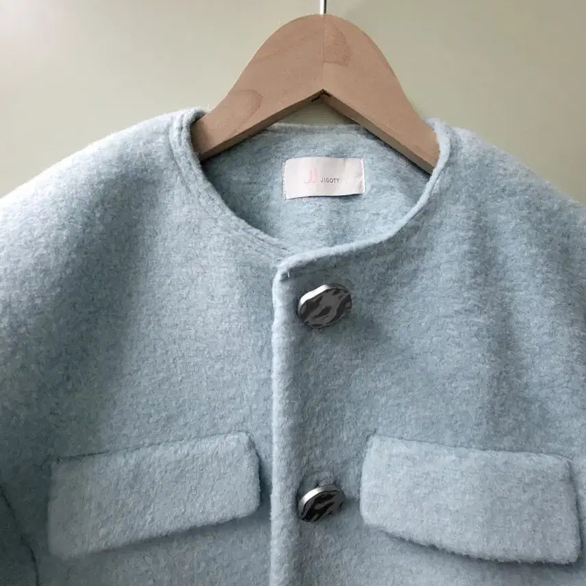 [SOLD OUT] 지고트 JJ JIGOTT 하늘색 트위드 크롭 자켓(2만원 내림!)