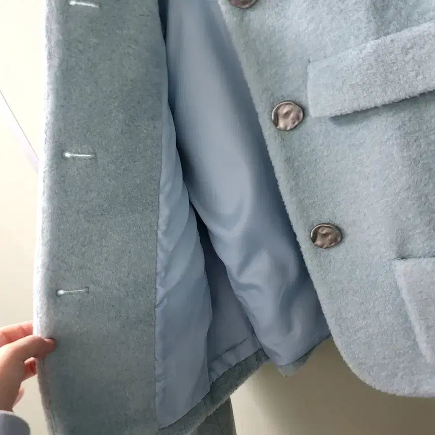 [SOLD OUT] 지고트 JJ JIGOTT 하늘색 트위드 크롭 자켓(2만원 내림!)