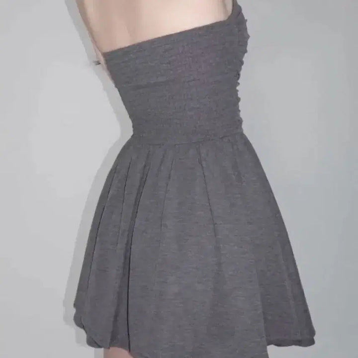 [BUNJANG] Pale Jade Tube Top Dress Charcoal S / (새상품) 페일제이드 튜브 탑 드레스 원피스 챠콜 차콜