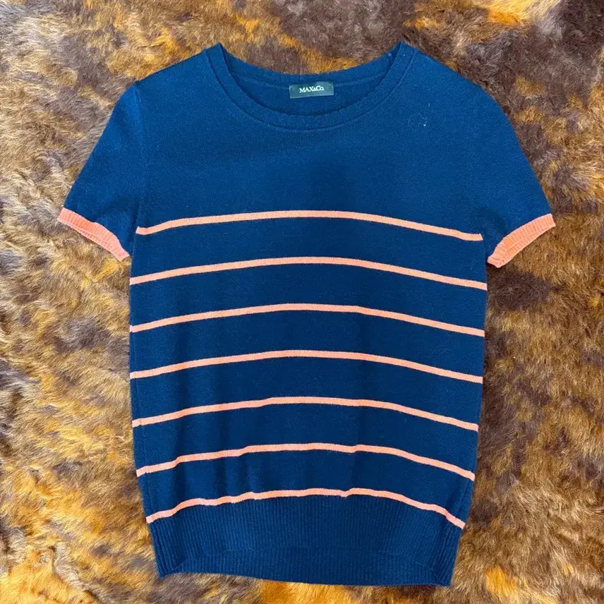 [BUNJANG] Max &amp; Co Half Knit T-shirt / 막스 엔 코 하프 니트 티