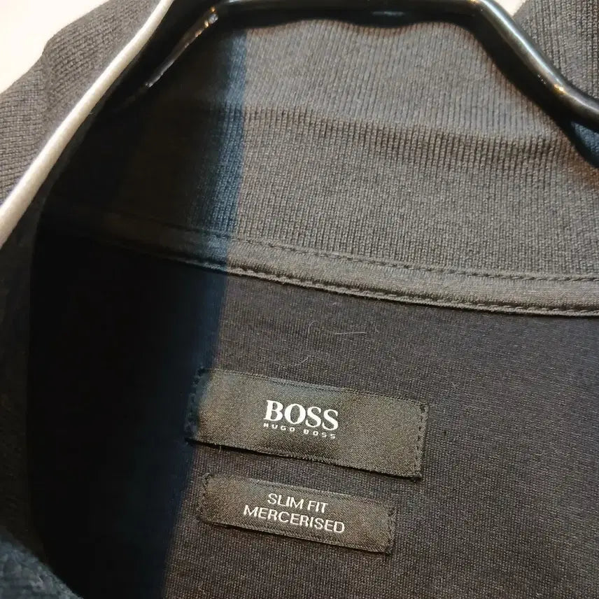 [BUNJANG] BOSS Black Collar Short-Sleeve T-Shirt / BOSS 블랙 카라 반팔 티셔츠