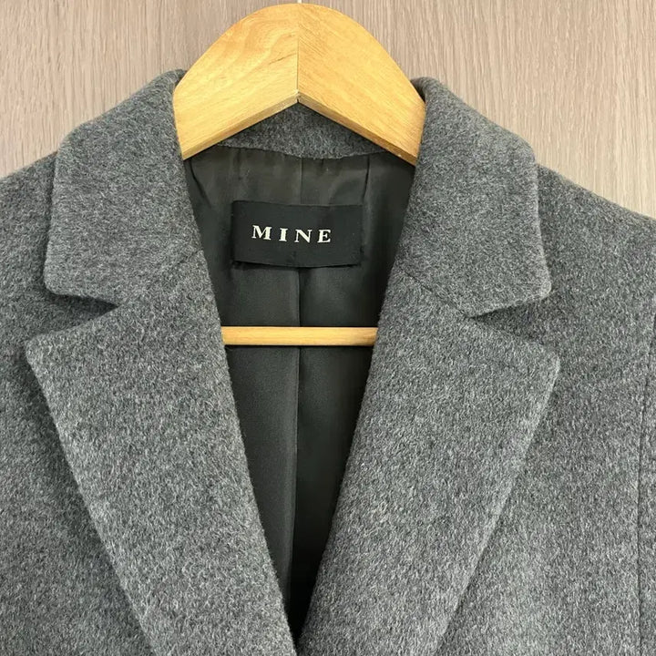 [BUNJANG] Mine Cashmere Blend Grey Coat / 마인 캐시미어혼방 그레이 코트