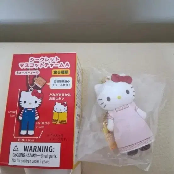 [BUNJANG] Hello Kitty Secret Mascot Pink Dress Charm / 헬로키티 시크릿 마스코트 핑크 원피스 참