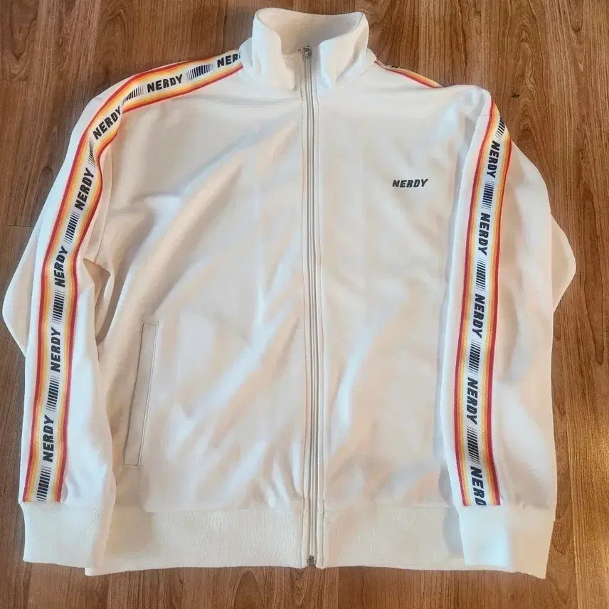 [BUNJANG] NERDY White Track Jacket / 널디 NERDY 화이트 트랙 자켓(새옷)