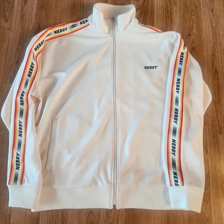 [BUNJANG] NERDY White Track Jacket / 널디 NERDY 화이트 트랙 자켓(새옷)