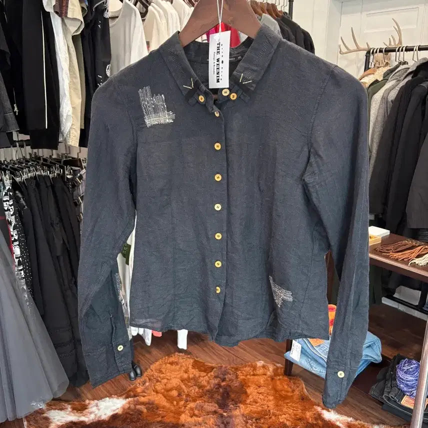 [BUNJANG] Marithe Francois Girbaud See-Through Crop Shirt / 마리떼 프랑소와저버 시스루 크롭 셔츠