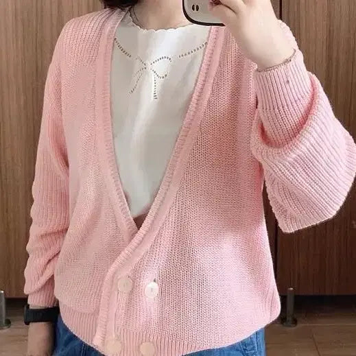 [BUNJANG] Pink Cardigan / 연핑크 가디건