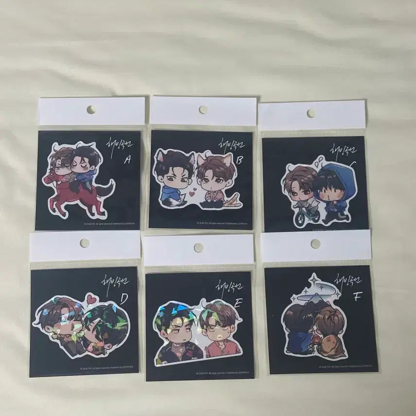 [SOLD OUT] 레봄 해빙곡선 조각 스티커 6종 세트 일괄