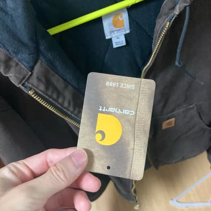 [BUNJANG] Carhartt J130 Active Hooded Jacket Sandstone Dark Brown XL / 칼하트 j130 액티브 후드 자켓 다크브라운 xl 샌드스톤