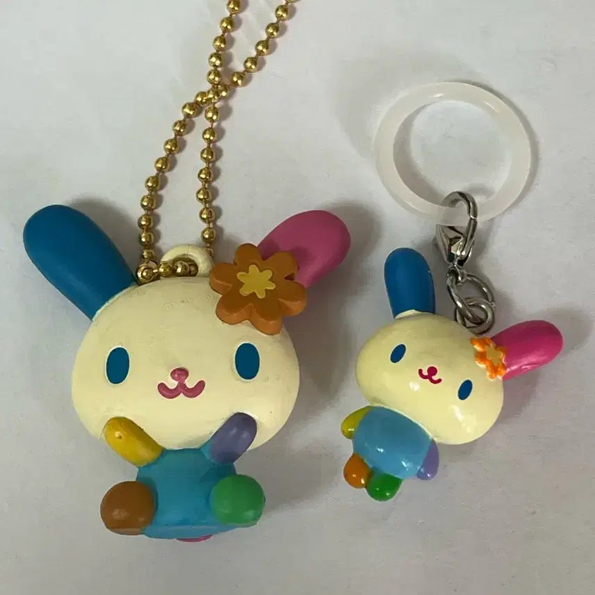 [BUNJANG] Sanrio All Stars Flat Mascot Usahana Gacha Keyring / 산리오 올스타즈 납작 마스코트 우사하나 가챠 키링