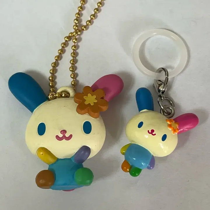 [BUNJANG] Sanrio All Stars Flat Mascot Usahana Gacha Keyring / 산리오 올스타즈 납작 마스코트 우사하나 가챠 키링